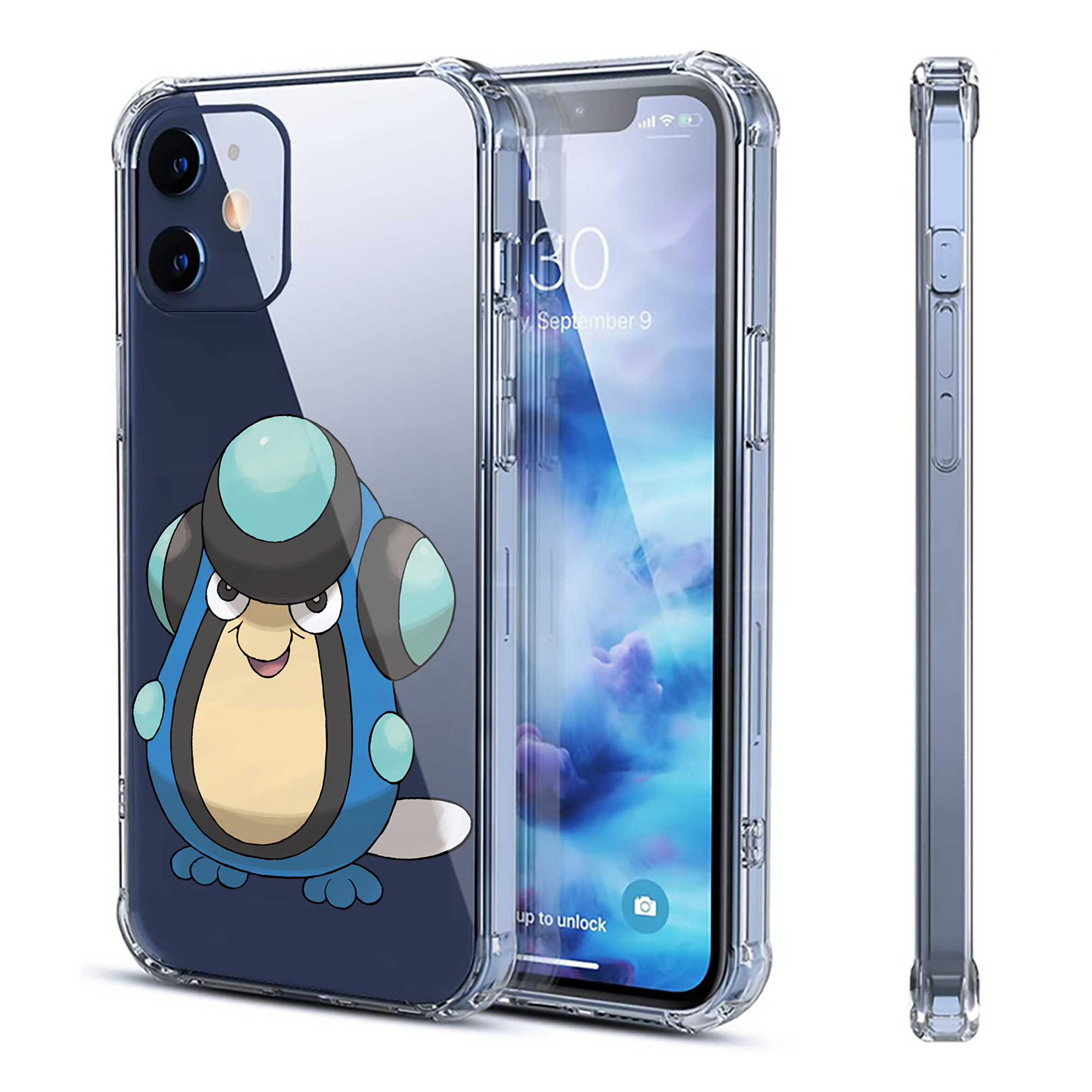（画像用） ポケットモンスター Pokémon 【iPhone 12シリーズ対応】透明スマホケース（クリアソフトケース）